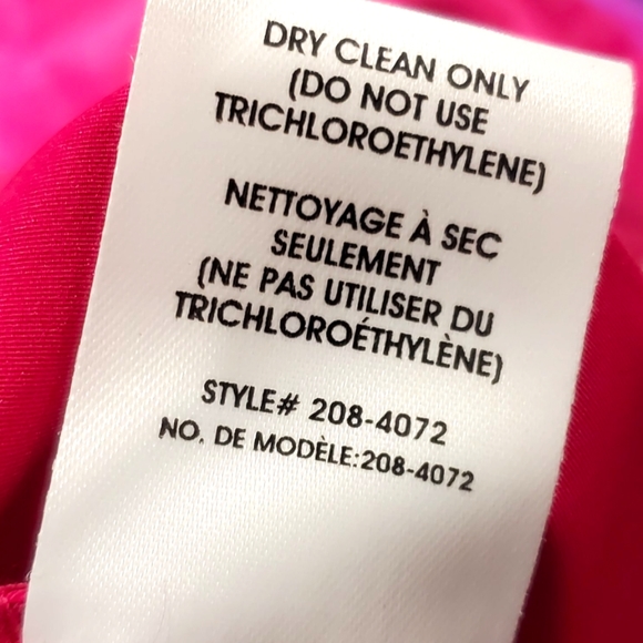 🔥FINAL PRICE🔥EUC NANETTE LEPORE HOT PINK LIGHTSHOW ILLUSION PEPLUM DRESS SZ 4 - Picture 6 of 9